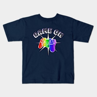 Game On - Rainbow Controller Kids T-Shirt